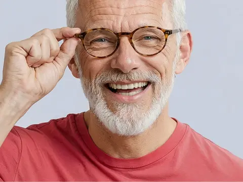Älterer Mann mit Brille